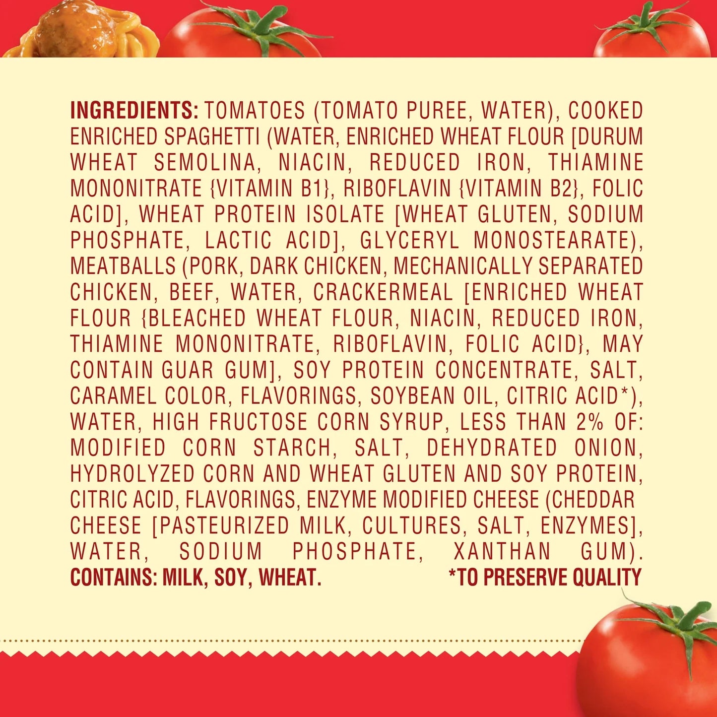 Chef Boyardee Spaghetti and Meatballs in Tomato Sauce, Ready-to-Eat Meal, 14.5 oz. Can