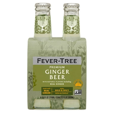 Fever-Tree Bold & Spicy Premium Real Ginger Beer  4Pack/6.8oz  Shelf Stable  Glass Bottles