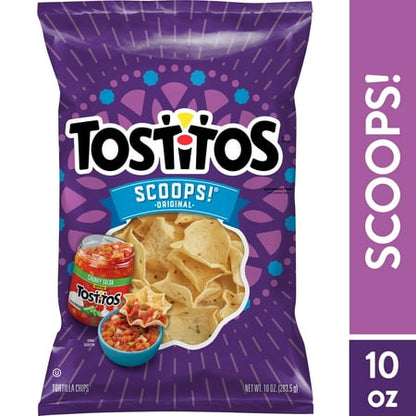 Tostitos Scoops Tortilla Chips 10 Ounce Plastic Bag