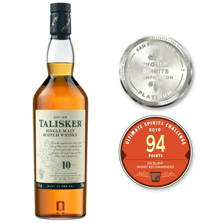 Talisker 10 Year Old Single Malt Scotch Whisky, 750 mL (91.6 Proof)