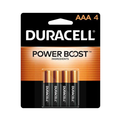 Duracell Coppertop AAA Batteries - 4pk Alkaline Battery: 1.5V Household, Single-Use