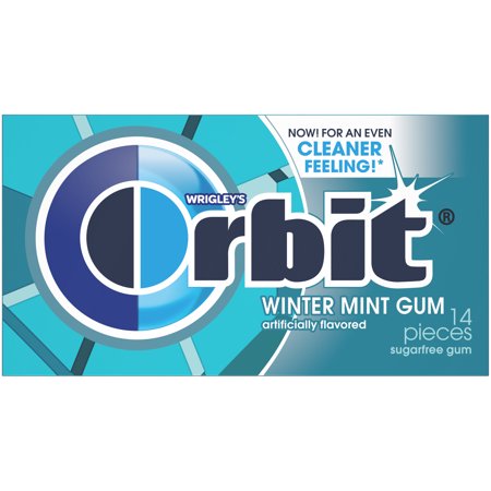Orbit Gum Wintermint Sugar Free Chewing Gum  Single Pack - 14 Piece