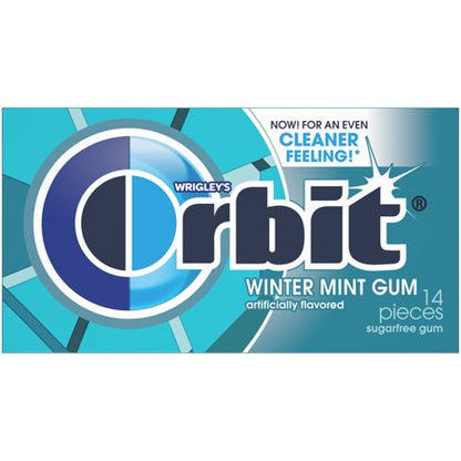 Orbit Gum Wintermint Sugar Free Chewing Gum  Single Pack - 14 Piece