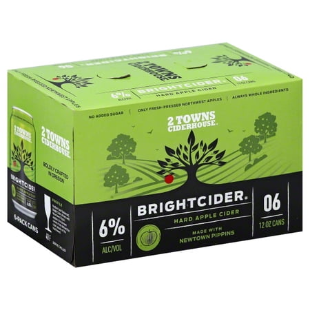 2 Towns Bright Cider 6pk 12oz Cans