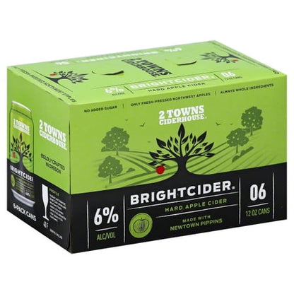 2 Towns Bright Cider 6pk 12oz Cans