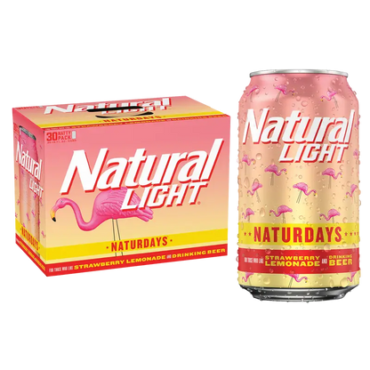 Natural Light Naturdays Strawberry Lemonade Beer - 30pk/12 fl oz Cans