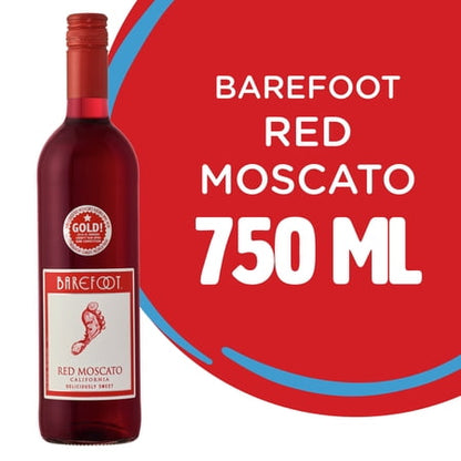 Barefoot Red Moscato Wine, 750 mL