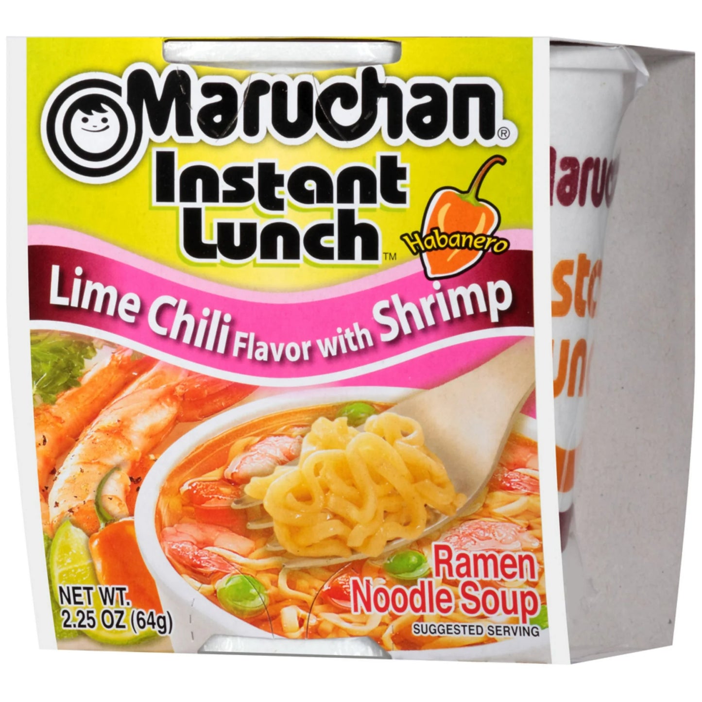 Maruchan Instant Lunch Ramen Noodles, Lime Chili Flavor with Shrimp, 2.25 oz Cup