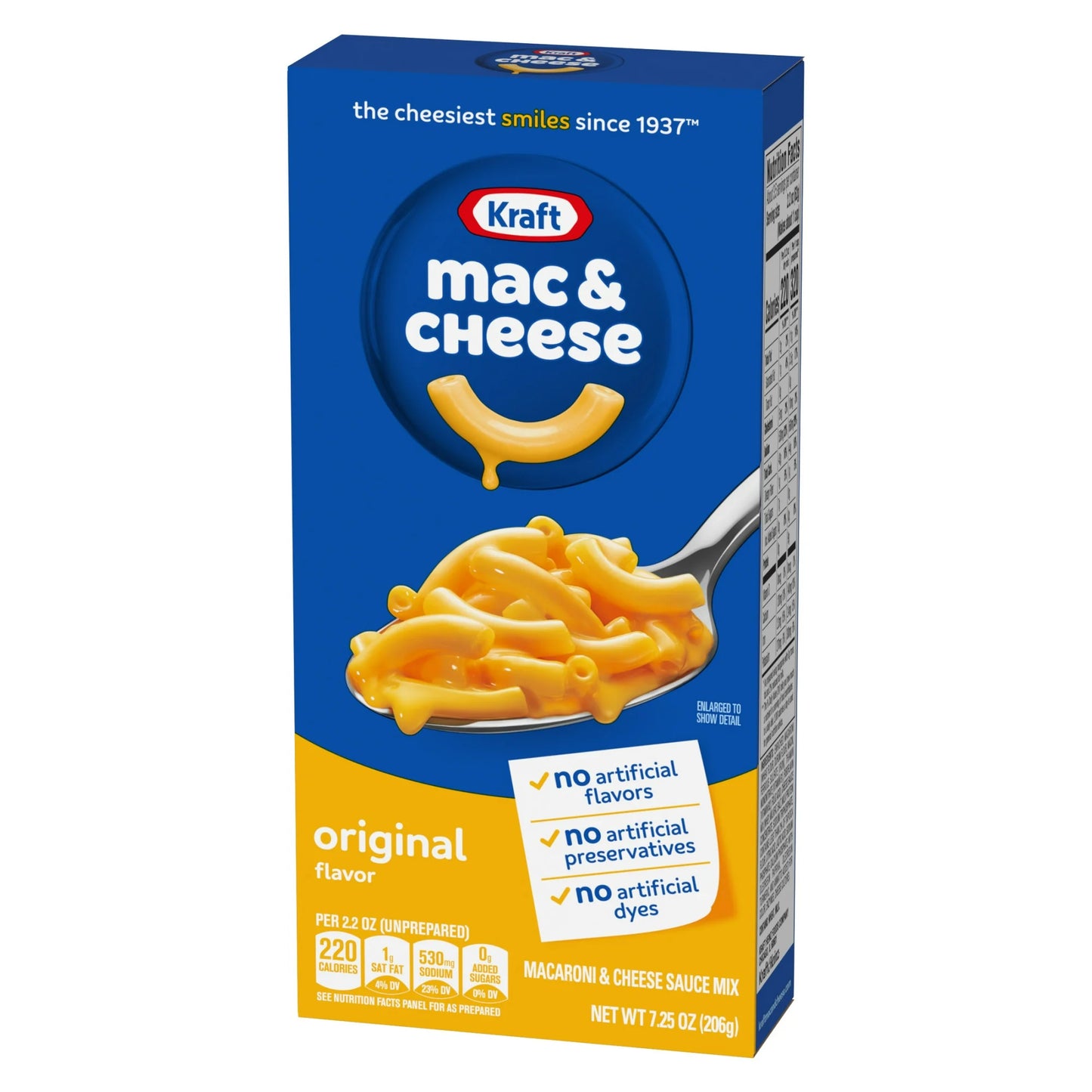 Kraft Original Mac N Cheese Dinner, 7.25 oz Box, Shelf-Stable