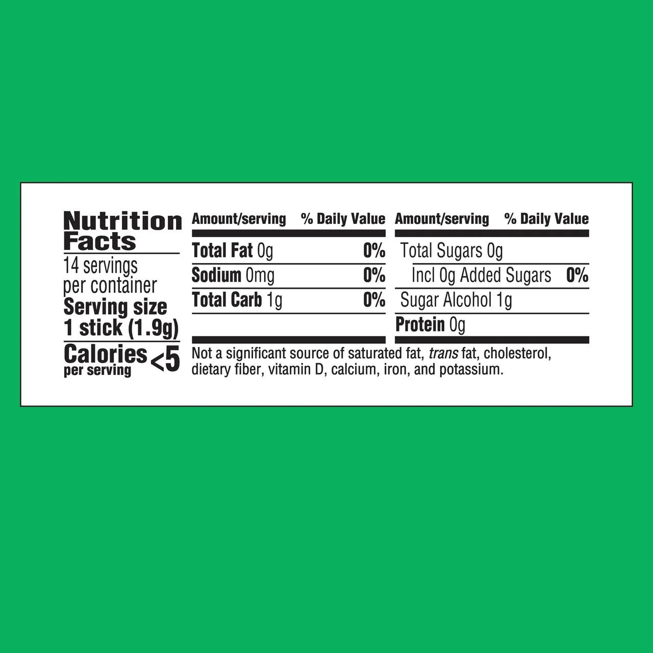 Trident Sugar Free Gum, Spearmint, Regular Size, 14 Pieces
