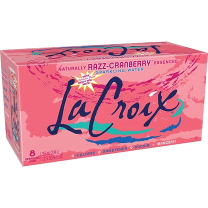 NATURAL CRAN-RASPBERRY FLAVORED SPARKLING WATER, CRAN-RASPBERRY