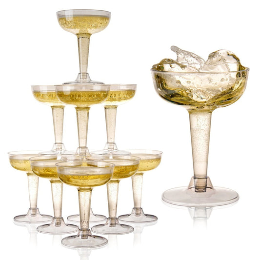 True Party Disposable Plastic Coupe Glasses Cocktail Cups 5 oz Set Of 20