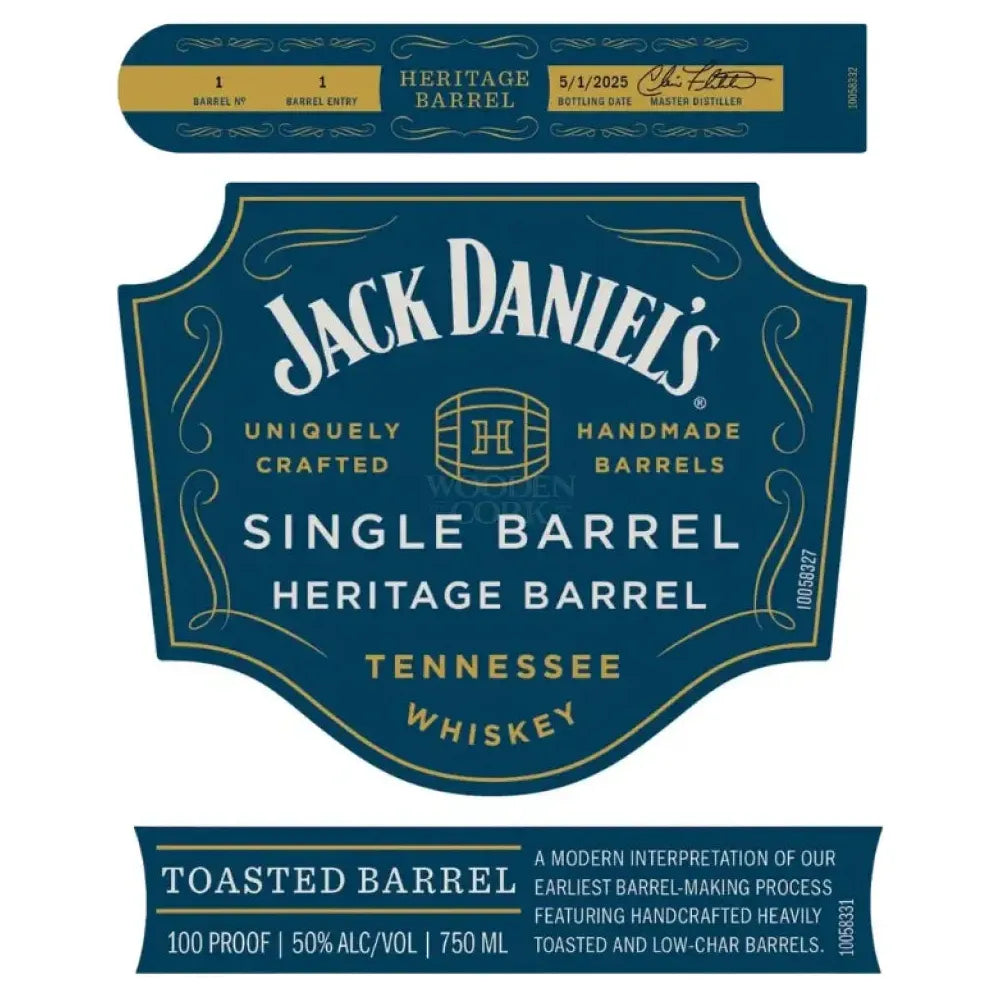 Jack Daniel’s Heritage Toasted Single Barrel 2025 Release, 750 mL