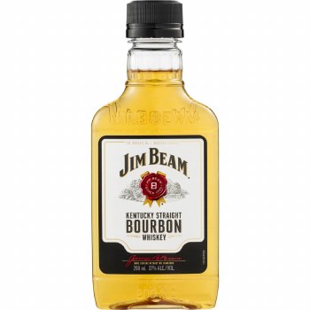 Jim Beam Bourbon Kentucky Straight Bourbon Whiskey, 200 mL