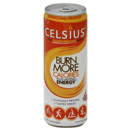 CELSIUS Sparkling Orange  Functional Essential Energy Drink 12 Fl Oz Single Can