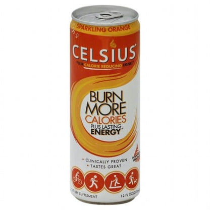 CELSIUS Sparkling Orange  Functional Essential Energy Drink 12 Fl Oz Single Can