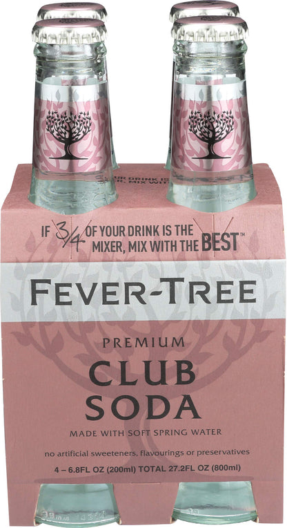Fever-Tree Club Soda - 4pk/200ml Bottles
