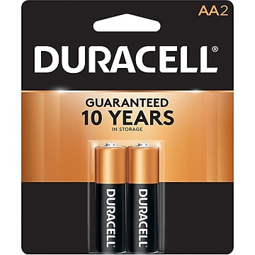 Duracell Coppertop AA Alkaline Batteries 1.5 Volt 2 Each