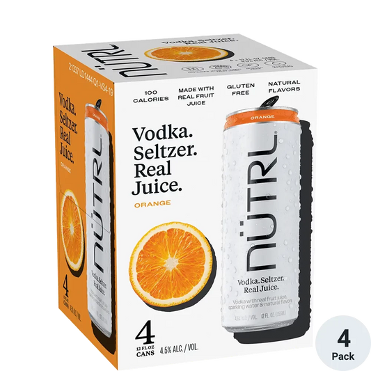 Nutrl Orange 4 Pk Can