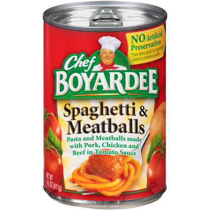 CHEF BOYARDEE Spaghetti And Meatballs, 14.5 OZ