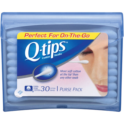 Q-tips Travel Size Cotton Swabs  Original  For Home  First Aid and Beauty  100% Cotton  30 Count