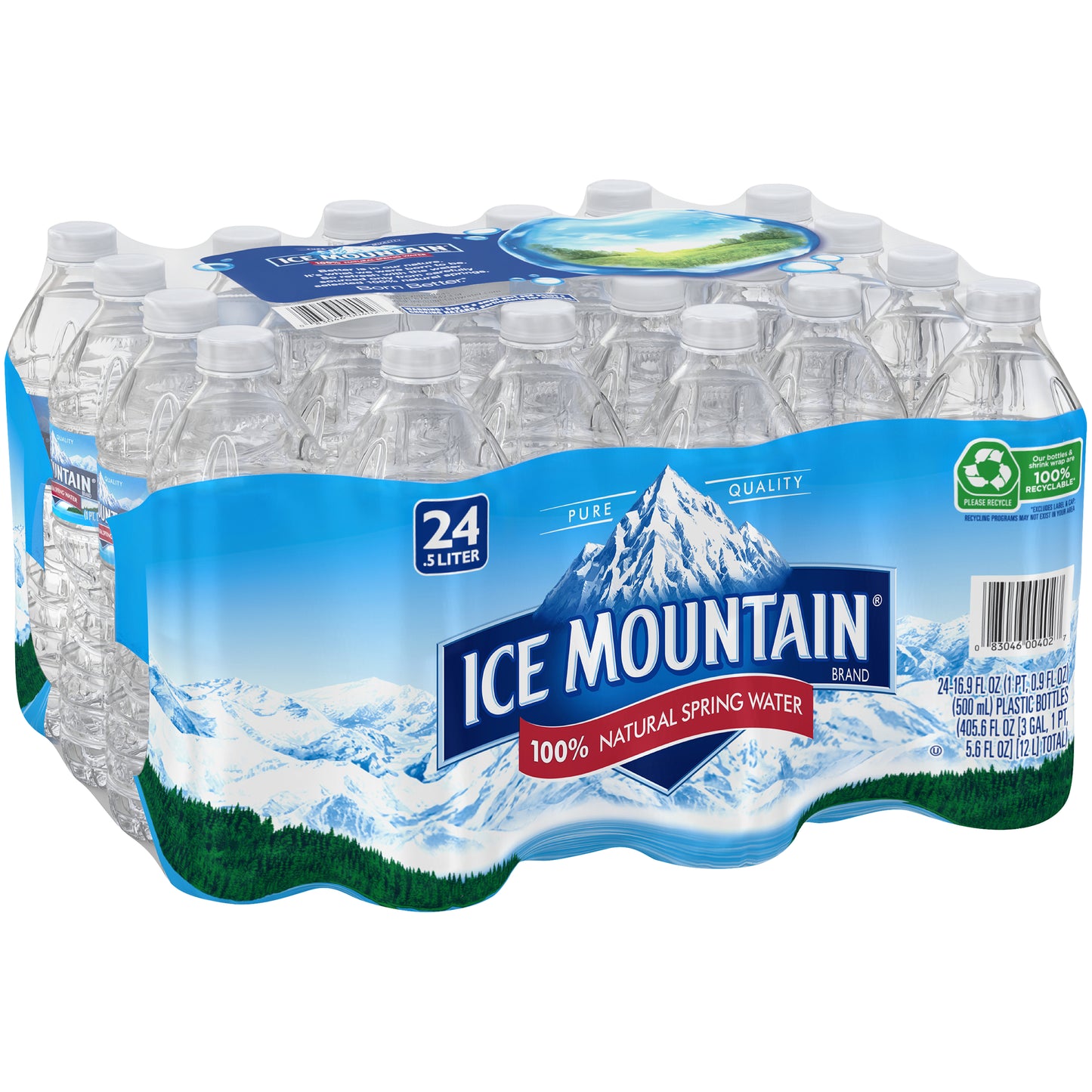 ICE MOUNTAIN Brand 100% Natural Spring Water  16.9-ounce bottles (Pack of 24)