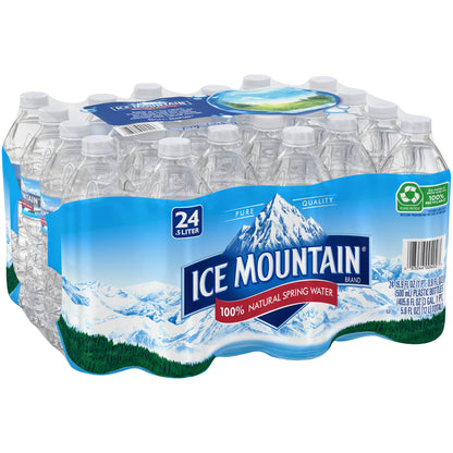 ICE MOUNTAIN Brand 100% Natural Spring Water  16.9-ounce bottles (Pack of 24)