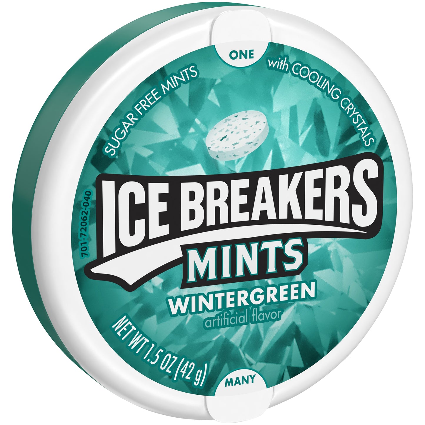 Ice Breakers Wintergreen Sugar Free Breath Mints  Mint Candy  1.5 oz  Tin
