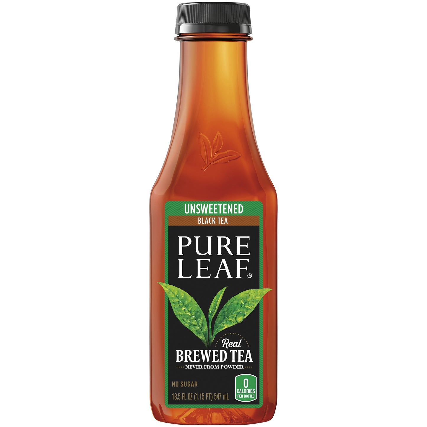Pure Leaf Unsweetened No Lemon Iced Tea 18.5 Fluid Ounce Plastic Bottle