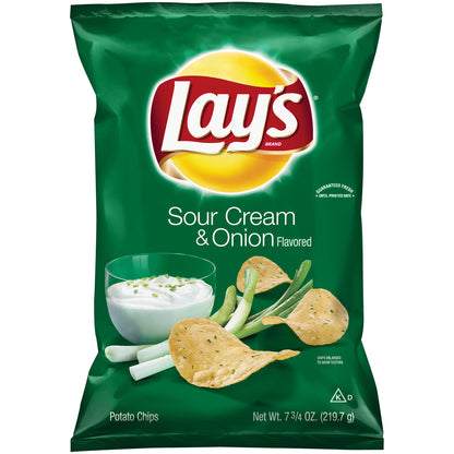 Lay's Sour Cream & Onion Flavored Potato Chips - 7.75oz
