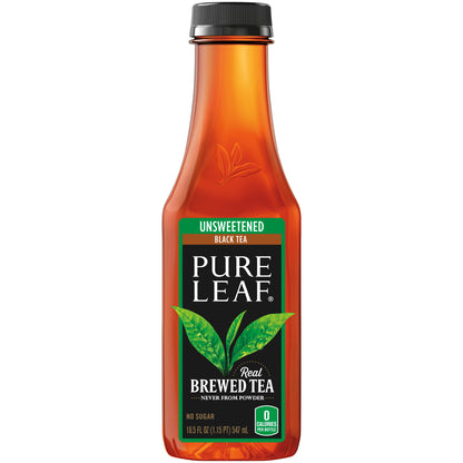 Pure Leaf Unsweetened No Lemon Iced Tea 18.5 Fluid Ounce Plastic Bottle