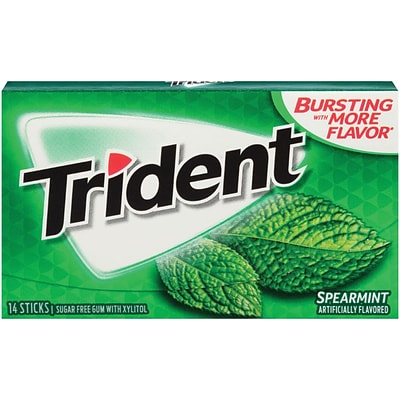 TRIDENT GUM SPEARMINT SUGAR FREE1X14 PC