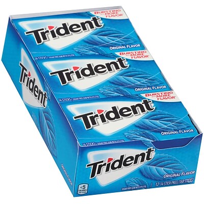 TRIDENT GUM ORIGINAL SUGAR FREE1X14 PC