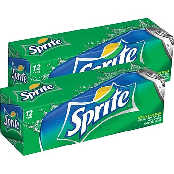 Sprite Lemon Lime Soda Soft Drinks, 12 fl oz, 12 Pack