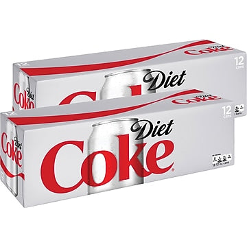 Diet Coke Soda Soft Drink, 12 fl oz, 12 Pack