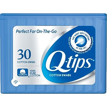 Q-tips Travel Size Cotton Swabs  Original  For Home  First Aid and Beauty  100% Cotton  30 Count