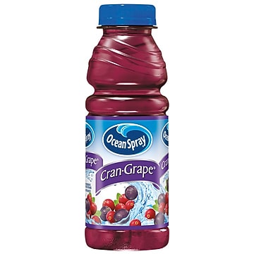 Ocean Spray Cran Grape Juice Cocktail 15.2 Fluid Ounce Plastic Bottle