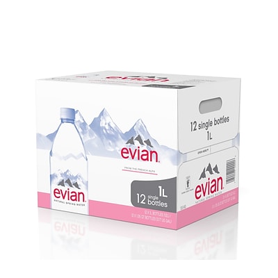 Evian Natural Spring Water, Naturally Filtered, 1 Liter Bottle (33.8 Fluid Ounces) (B01J86LE10)