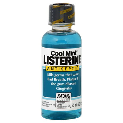 Listerine Cool Mint Intense Antiseptic Mouthwash  For Bad Breath & Plaque Oral Care  3.2 oz