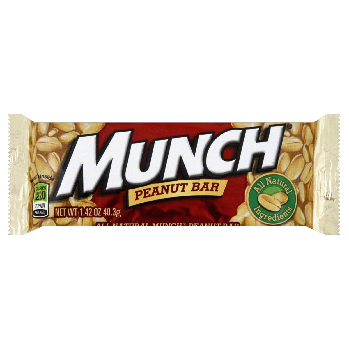 Munch Peanut Gluten Free Candy Bar  Full Size - 1.42 oz