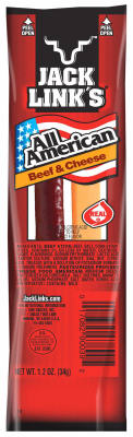 Jack Link s Snack Sticks  Protein Snack  All American Beef & Cheese  1.2oz