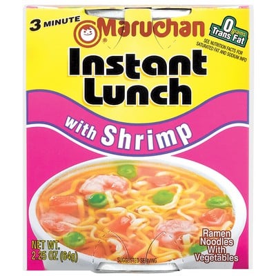 RAMEN NOODLE SOUP WITH SHRIMP, SHRIMP
