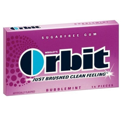 Orbit Gum Bubblemint Sugar Free Chewing Gum  Single Pack - 14 Piece